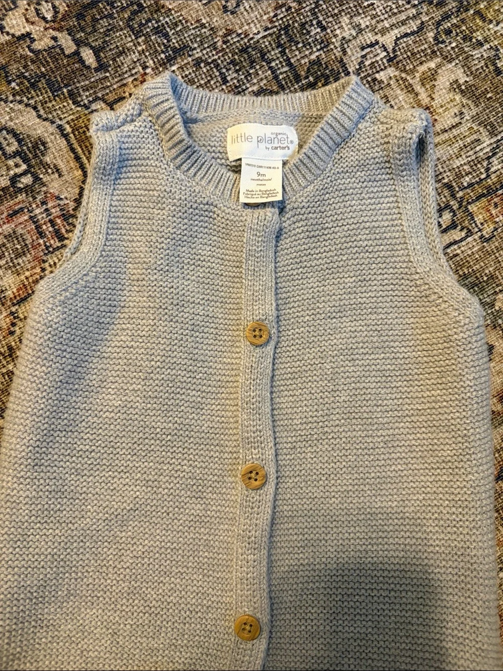 Grey knit overalls